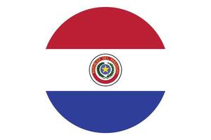 Circle flag vector of Paraguay