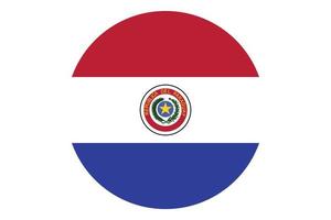 Circle flag vector of Paraguay