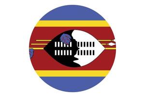 vector de bandera circular de eswatini sobre fondo blanco.