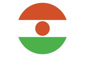 Circle flag vector of Niger on white background.