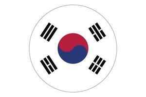 Circle flag vector of South Korea