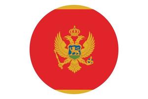 Circle flag vector of Montenegro