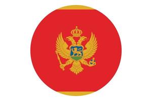 Circle flag vector of Montenegro