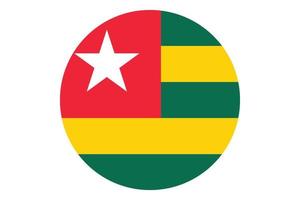 Circle flag vector of Togo on white background.