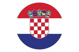 círculo, bandera, vector, de, croacia vector