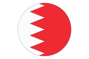 Circle flag vector of Bahrain
