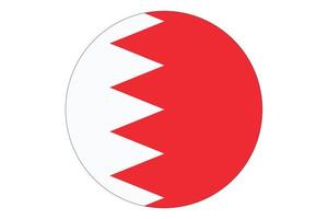 Circle flag vector of Bahrain