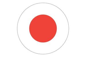 Circle flag vector of Japan