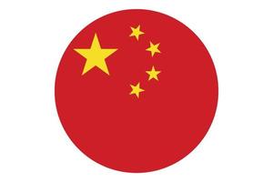 Circle flag vector of China