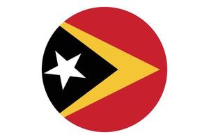 vector de bandera circular de timor leste