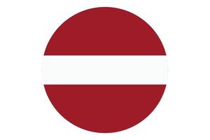 Circle flag vector of Latvia