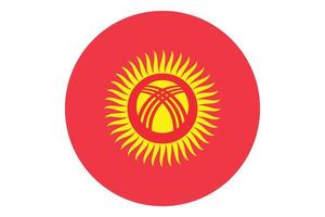 Circle flag vector of Kyrgyzstan