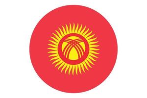 Circle flag vector of Kyrgyzstan