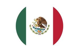 Circle flag vector of Mexico