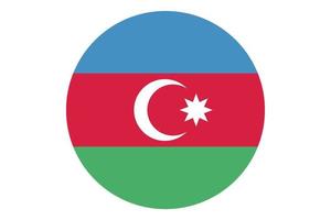 Circle flag vector of Azerbaijan