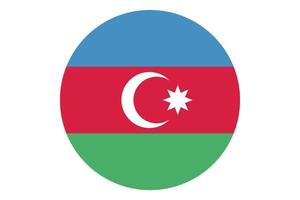 Circle flag vector of Azerbaijan