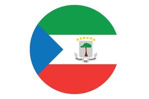 Circle flag vector of Equatorial Guinea on white background.
