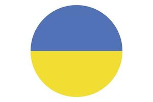 Circle flag vector of Ukraine