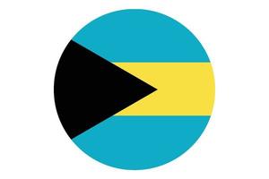 Circle flag vector of Bahamas