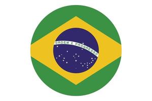 Circle flag vector of Brazil