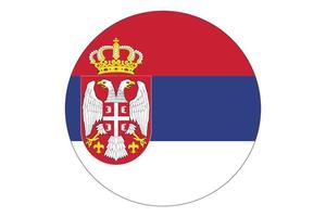 Circle flag vector of Serbia