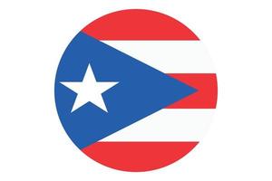 Circle flag vector of Puerto Rico
