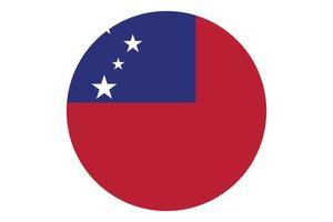 Circle flag vector of Samoa