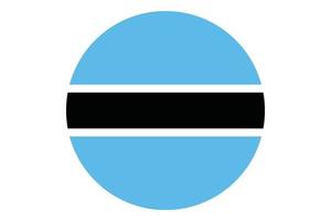 Circle flag vector of Botswana on white background.