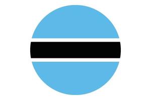 Vector de bandera circular de Botswana sobre fondo blanco.