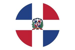 Circle flag vector of Dominican Republic