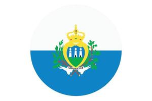 círculo bandera vector de san marino