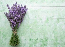 ramo de flores frescas de lavanda foto