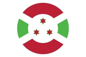 Circle flag vector of Burundi on white background.