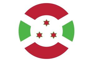 vector de bandera de círculo de burundi sobre fondo blanco.