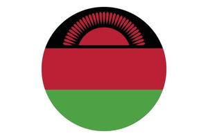 Circle flag vector of Malawi on white background.