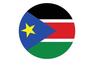 Circle flag vector of South Sudan on white background.