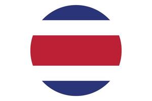 Circle flag vector of Costa rica