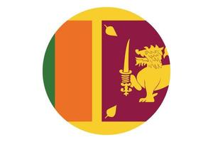 Circle flag vector of Sri Lanka