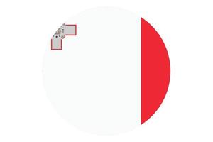 Circle flag vector of Malta