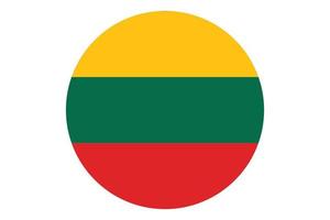 Circle flag vector of Lithuania