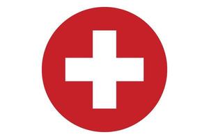 Circle flag vector of Switzerland