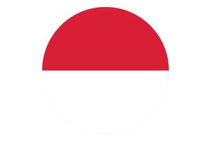 Circle flag vector of Monaco