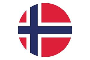 Circle flag vector of Norway
