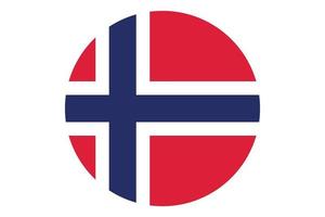 círculo, bandera, vector, de, noruega vector