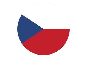 Circle flag vector of Czech