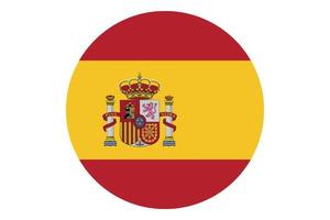 Circle flag vector of Spain