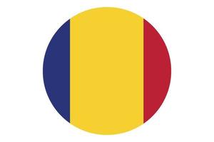 Circle flag vector of Romania