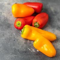 Bell pepper small fresh vegetable  healthy food snack on the table copy space food background photo