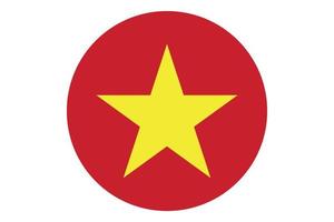 Circle flag vector of Vietnam