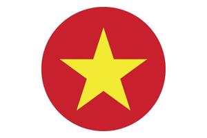 Circle flag vector of Vietnam